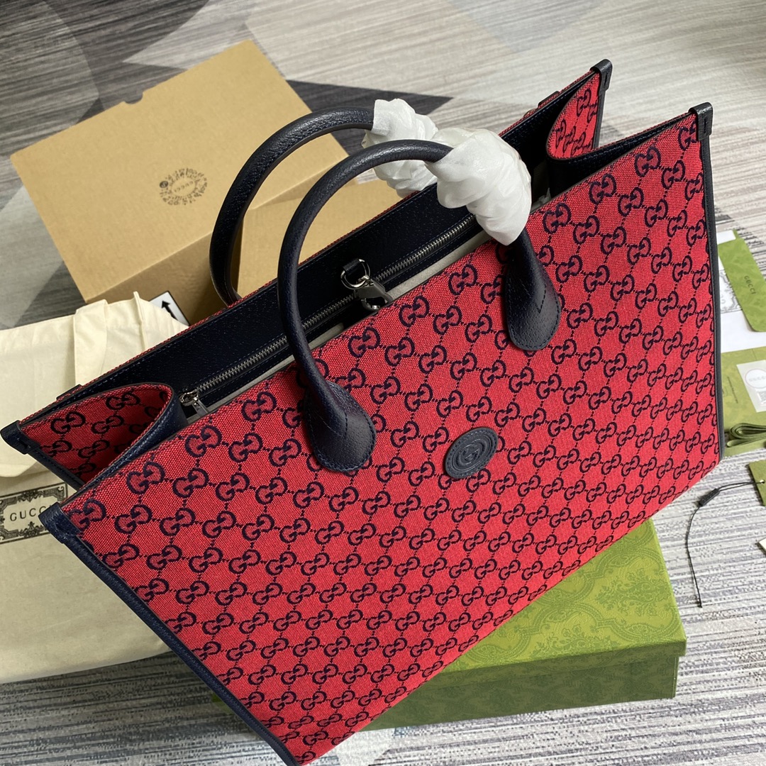 Gucci GG Large Tote Bag Shoulder Bag 659980 Red